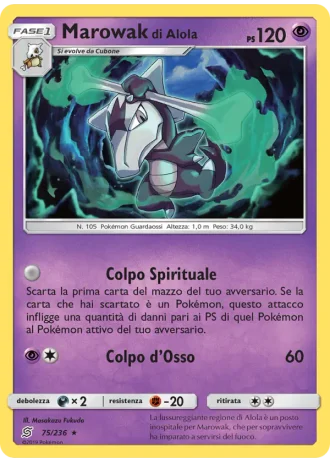 Marowak di Alola #75/236 — Sintonia Mentale