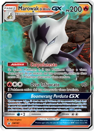 Marowak di Alola GX SM187 — Sole e Luna Promos