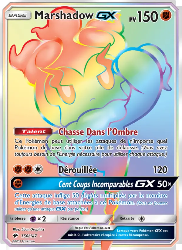 Marshadow GX #156 — Ombres Ardentes