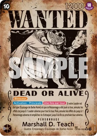 Marshall D. Teach (OP09-093) (Wanted Poster) — Les Nouveaux Empereurs (OP09)