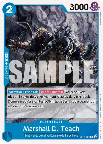Marshall D. Teach (ST17-005) (Pirate Foil) — ONE PIECE CARD THE BEST vol.2 (PRB02)