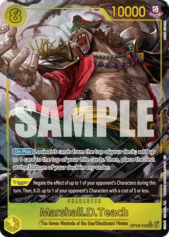 Marshall.D.Teach (OP16-119) (Alternative Art) — The Time of Battle (OP16)