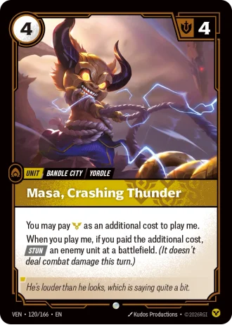 Masa, Crashing Thunder #120/166 — Vendetta