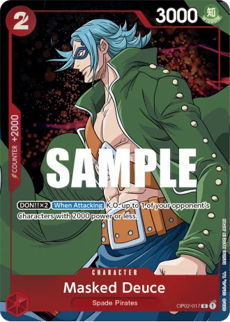 Masked Deuce (OP02-017) (Alternative Art) — Paramount War (OP02)