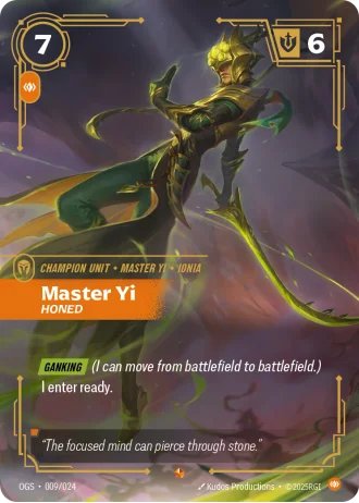 Master Yi, Honed #009/024 — Proving Grounds