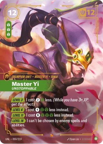 Master Yi, Unstoppable #059/219 — Unleashed