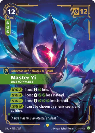 Master Yi, Unstoppable #059a/219 — Unleashed