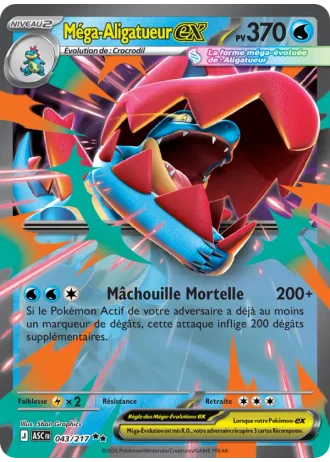 Méga-Aligatueur ex #043/217 — Héros Transcendants