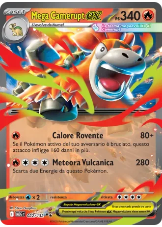 Mega Camerupt ex #022/132 — Megaevoluzione