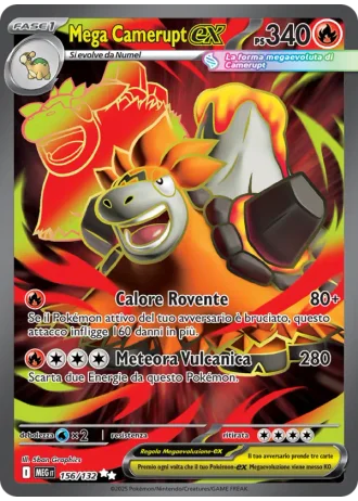 Mega Camerupt ex #156/132 — Megaevoluzione