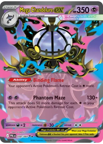 Mega Chandelure ex #038 — Pitch Black