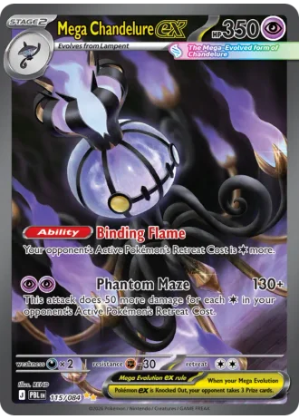 Mega Chandelure ex #115 — Pitch Black