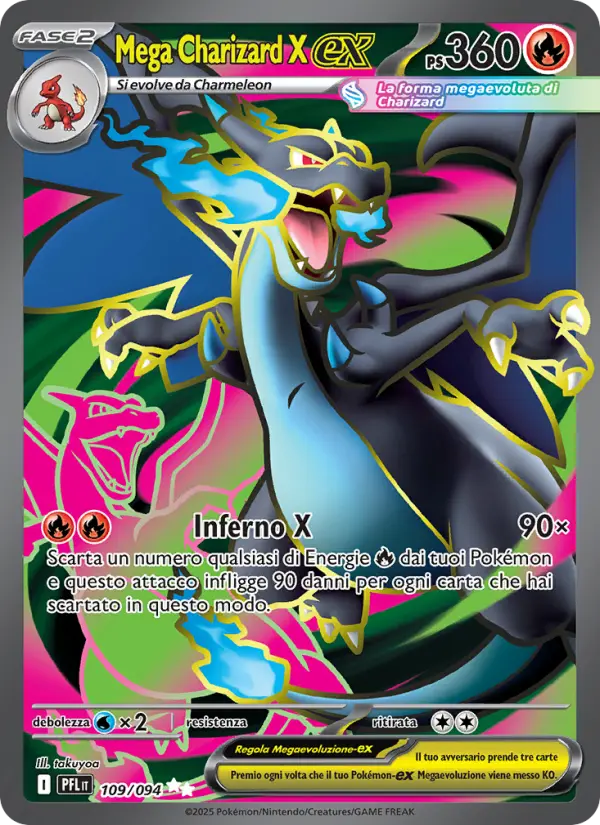 Mega Charizard X ex #109 — Flamme Spettrali