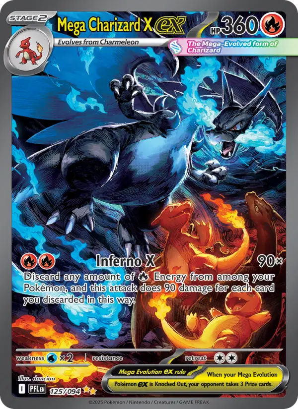 Mega Charizard X ex #125 — Phantasmal Flames