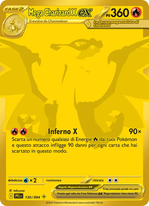 Mega Charizard X ex #130 — Flamme Spettrali