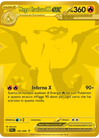 Mega Charizard X ex #130 — Flamme Spettrali