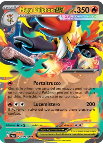 Mega Delphox-ex #008 — Buio Pesto