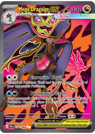 Mega Dragalge ex #104/86 — Chaos Rising