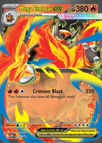 Mega Emboar ex #035 — MEP Black Star Promos