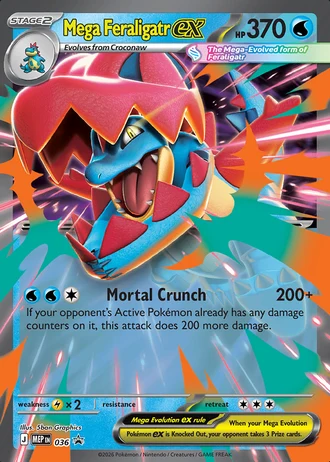 Mega Feraligatr ex #036 — MEP Black Star Promos