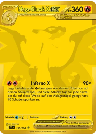 Mega-Glurak X ex #130 — Fatale Flammen