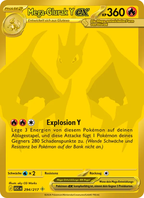 Mega-Glurak Y ex #294 — Erhabene Helden