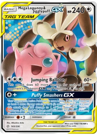 Mega Lopunny & Jigglypuff GX #165/236 — Cosmic Eclipse