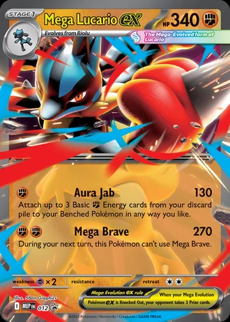 Mega Lucario ex #012 — MEP Black Star Promos