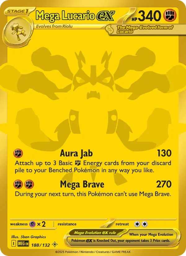 Mega Lucario ex #188 — Mega Evolution