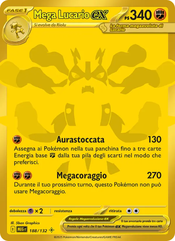Mega Lucario ex #188 — Megaevoluzione