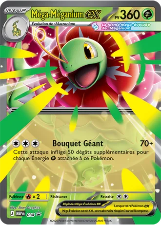 Méga-Méganium ex #034 — Méga-Évolution Promos