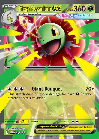 Mega Meganium ex #034 — MEP Black Star Promos