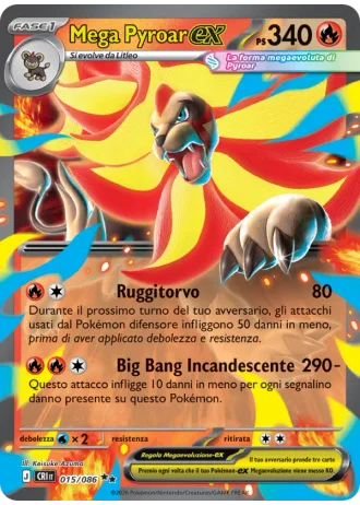 Mega Pyroar ex #015/86 — Caos Nascente