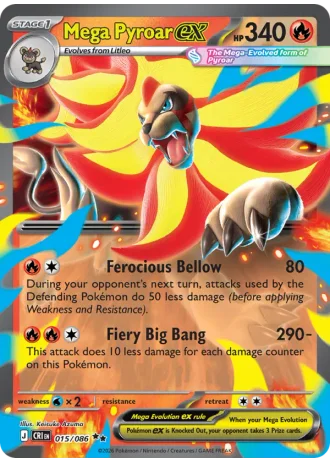 Mega Pyroar ex #015/86 — Chaos Rising