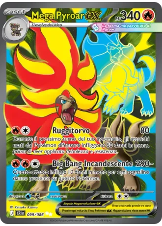 Mega Pyroar ex #099/86 — Caos Nascente
