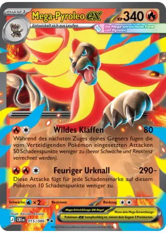 Mega-Pyroleo ex #015/86 — Wachsendes Chaos