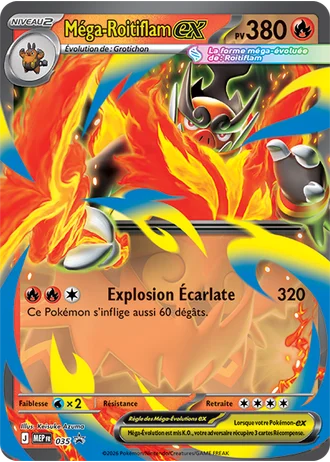 Méga-Roitiflam ex #035 — Méga-Évolution Promos