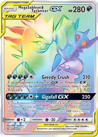 Mega Sableye & Tyranitar GX #245 — Unified Minds