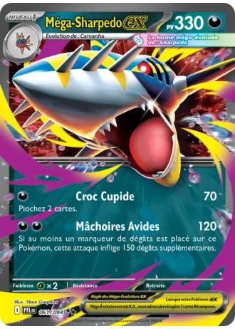 Méga-Sharpedo ex #061 — Flammes Fantasmagoriques