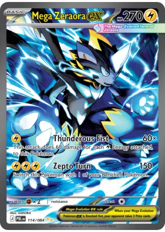 Mega Zeraora ex #114 — Pitch Black