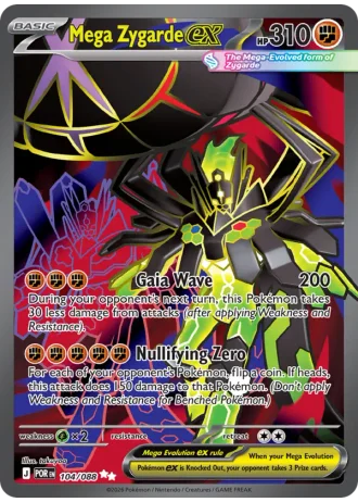 Mega Zygarde ex #104/88 — Perfect Order