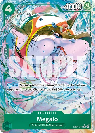 Megalo (EB04-018) (Alternative Art) — The Azure Sea's Seven (OP14-EB04)