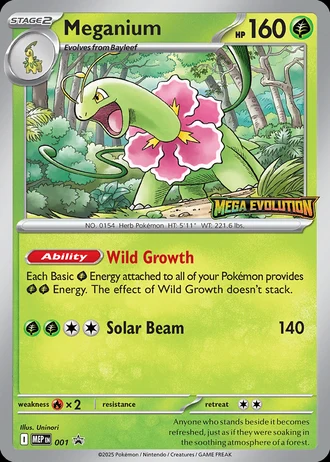 Meganium #001 — MEP Black Star Promos