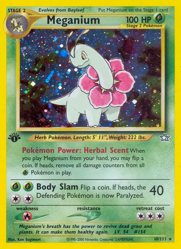 Meganium (1st Edition) #10 — Neo Genesis (1st Edition)