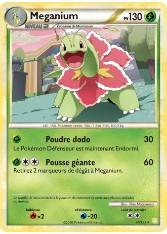 Meganium #26/123 — HeartGold SoulSilver