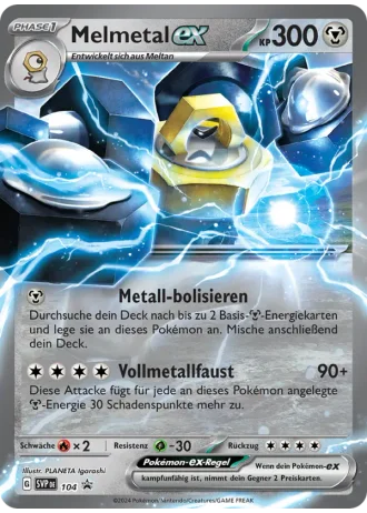 Melmetal ex #104 — Karmesin & Purpur Promos