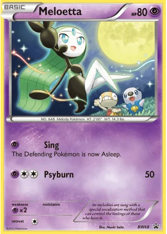 Meloetta BW68 — Black & White Promos