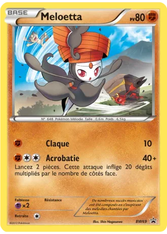 Meloetta BW69 — Noir & Blanc Promos
