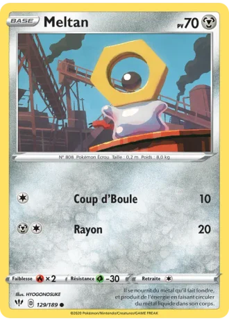 Meltan #129/189 — Ténèbres Embrasées