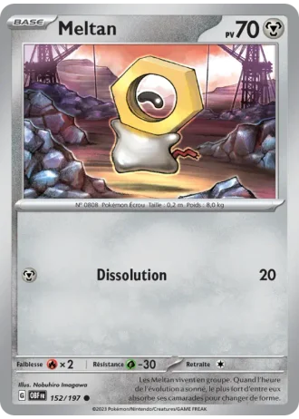 Meltan #152/197 — Flammes Obsidiennes